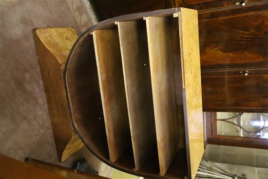 An Art Deco burr maple two door U shaped cabinet, W.97cm, H.99cm